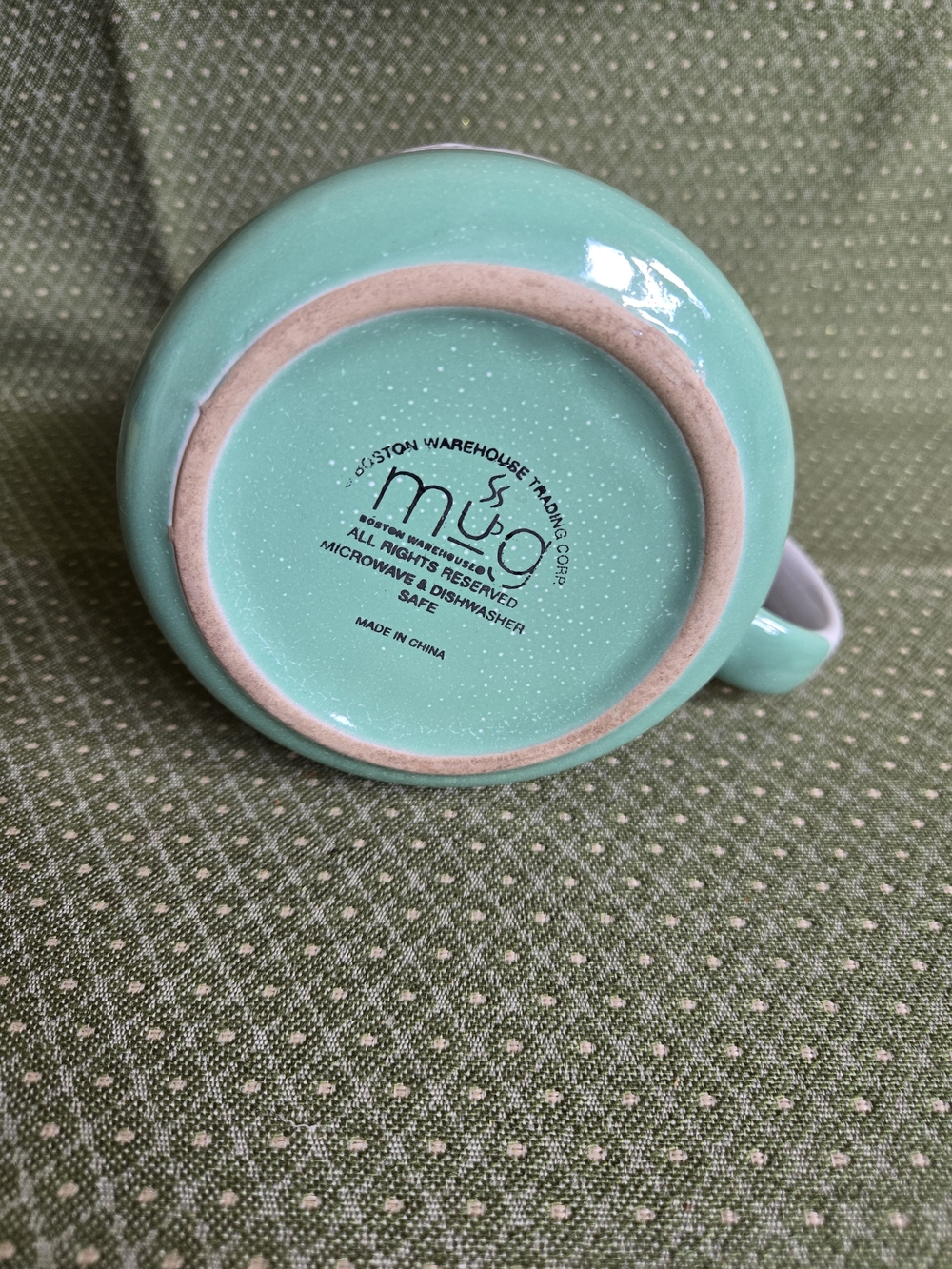 'Punch Today in the Face' Ceramic Mug with Mint Green Wide Bottom - Picture 7 of 8